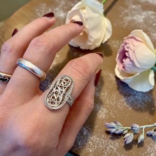 Anello vintage in filigrana d’argento