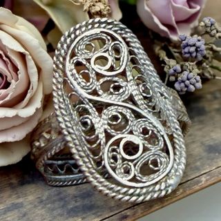 Anello vintage in filigrana d’argento