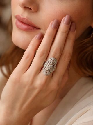 Anello vintage in filigrana d’argento