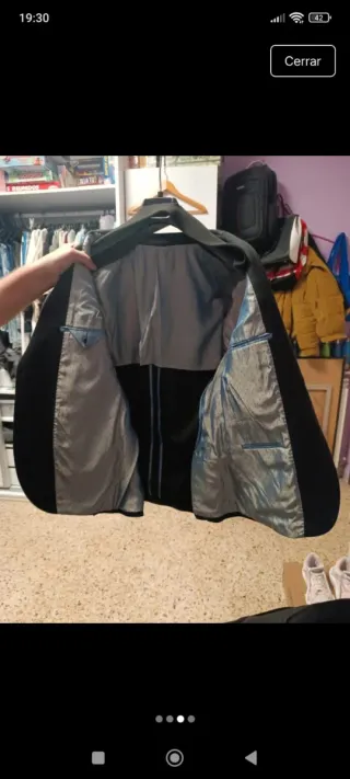 Americana y pantalón de traje negro