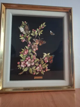 Cuadros Decorativos Relieve Pájaros y Mariposas