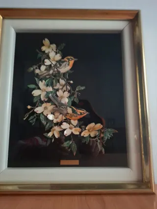 Cuadros Decorativos Relieve Pájaros y Mariposas