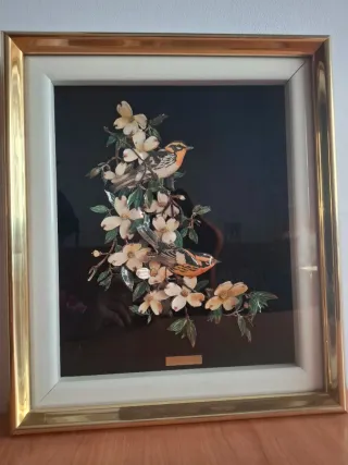 Cuadros Decorativos Relieve Pájaros y Mariposas