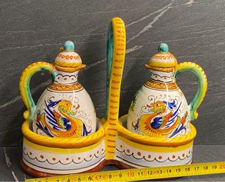 Set Olio e Aceto Deruta Ceramica Artigianale