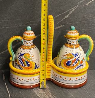 Set Olio e Aceto Deruta Ceramica Artigianale