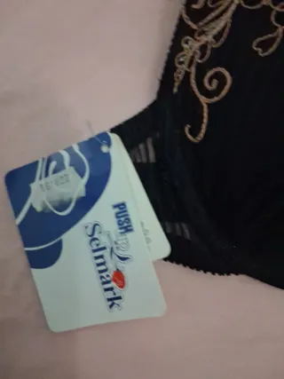 Sujetador Selmark Negro Encaje