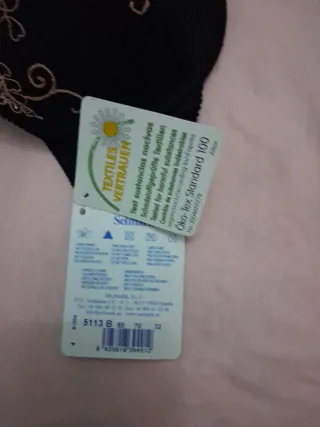 Sujetador Selmark Negro Encaje