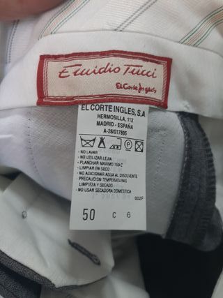 Traje Emidio Tucci Verde Oliva y Gris