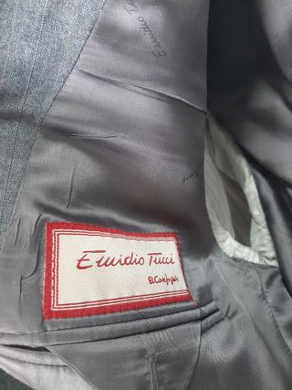 Traje Emidio Tucci Verde Oliva y Gris