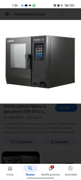 Horno Lainox Naboo Eléctrico 6 GN 1/1