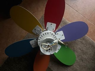 Lámpara Ventilador Habitación Niñ@s Multicolor