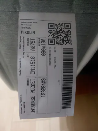 Colchón Pikolin 80x190cm Multicapa y muelles