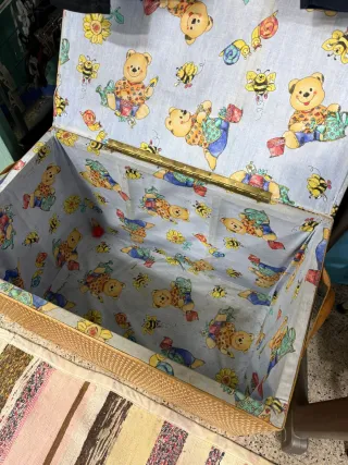 Baúl de almacenaje con estampado de ositos