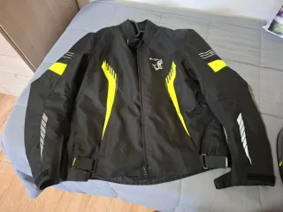 Casco Moto SHIRO Gris y Amarillo Chaqueta
