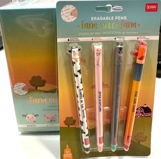 Set 4 Penne Gel Cancellabili Legami Farm Sweet Far
