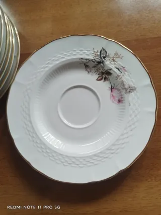 22 Piattini Tognana Porcellana Finitura Oro