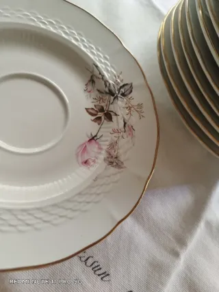 22 Piattini Tognana Porcellana Finitura Oro