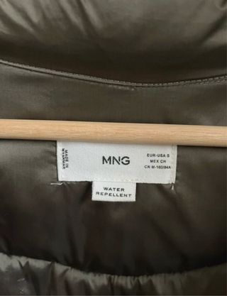 Plumífero Mango verde oliva