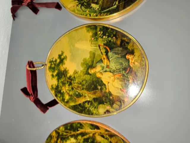 4 Cuadros Ovalados Decorativos 17x 15