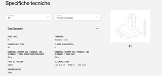 Cappa Elica Vega 90cm