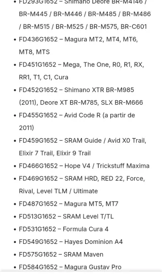 Pastillas Galfer E-BIKES G1652 SRAM GUIDE