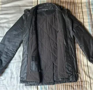 Cazadora Tipo Barbour Adolfo Dominguez Negra- L