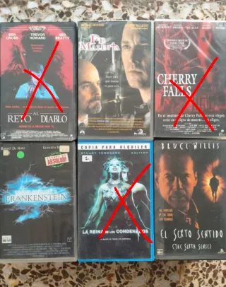 PELÍCULA VHS CAJA VIDEOCLUB HORROR SUSPENSE TERROR