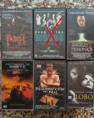 PELÍCULA VHS CAJA VIDEOCLUB HORROR SUSPENSE TERROR