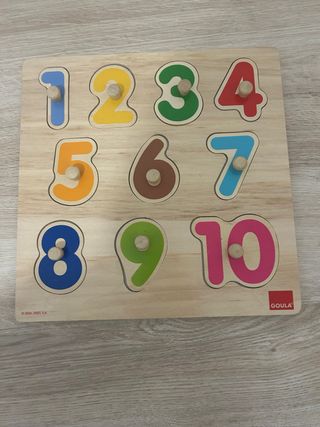 Puzzle Números Madera Niños Goula