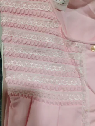 Camisón rosa con encaje