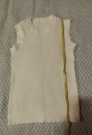 Jersey punto blanco sin mangas talla única