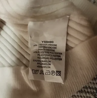 Jersey punto blanco sin mangas talla única