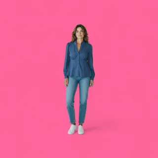 Camicia Compibel donna blu taglia M