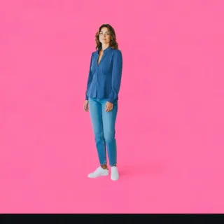 Camicia Compibel donna blu taglia M