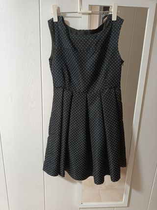 Vestido Zara lunares negro y blanco
