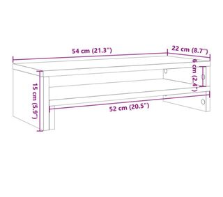Soporte Monitor Madera Blanco 54x22x15
