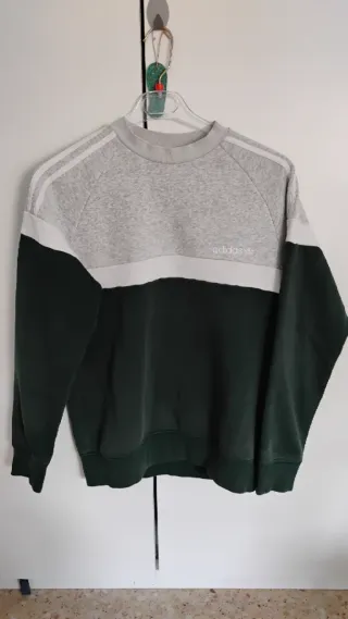 Sudadera Adidas bicolor gris y verde