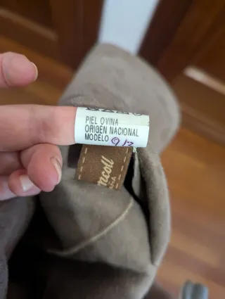 Chaquetón de piel marrón