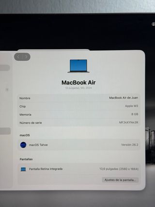 Macbook Air M3 Gris Espacial