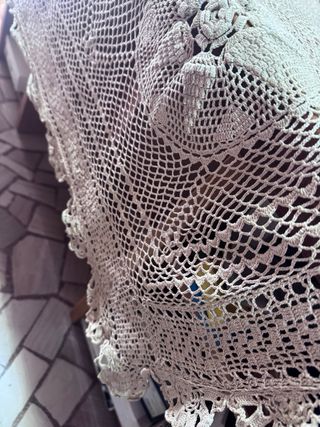 Tovaglia/Copritavolo/Copriletto uncinetto a mano