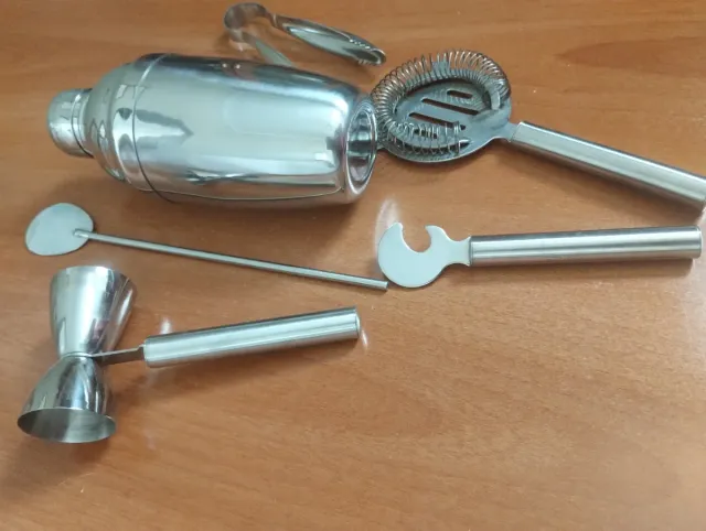 Set Coctelera 6 Piezas Metal