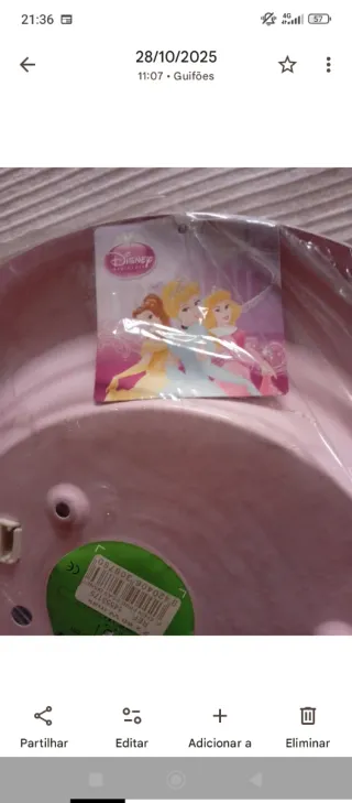 Candeeiro de Teto Disney Princesas