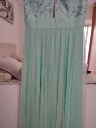 Vestido Silvia Navarro verde agua