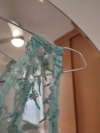 Vestido Silvia Navarro verde agua