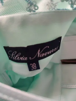 Vestido Silvia Navarro verde agua