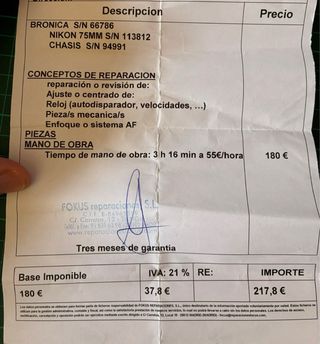 Cámara analógica Zenza Bronica S2