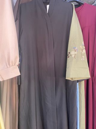 Vestido largo beige y marrón talla única