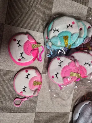 Monederos peluche unicornio