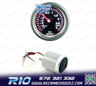 RELOJ PRESIÓN TURBO FONDO NEGRO ILUMINADO