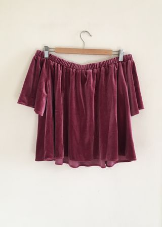 Top terciopelo rosa burdeos Anthropologie XS, £78